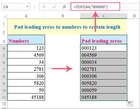 excel add leading zeros to make a fixed length|Add leading zeros to numbers .